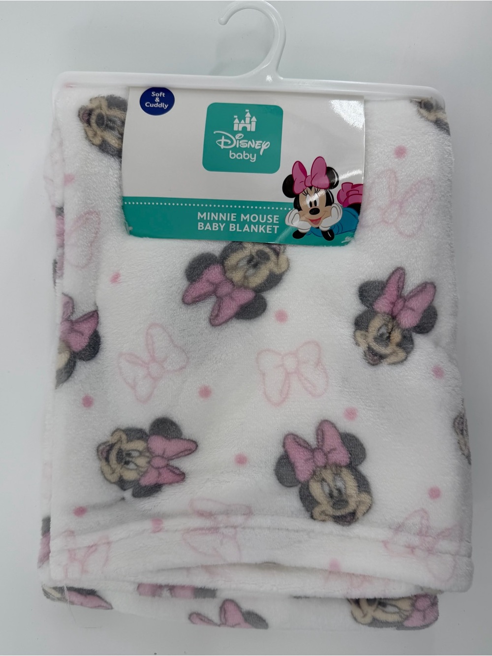 Disney Baby Minnie Mouse Plush Blanket – Blue – 30” x 40” – New